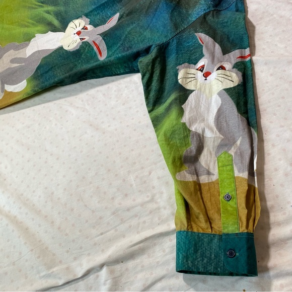 Rochambeau Yves Scherer Button Up Long Sleeve Shirt Disney Thumper RARE - Picture 7 of 11